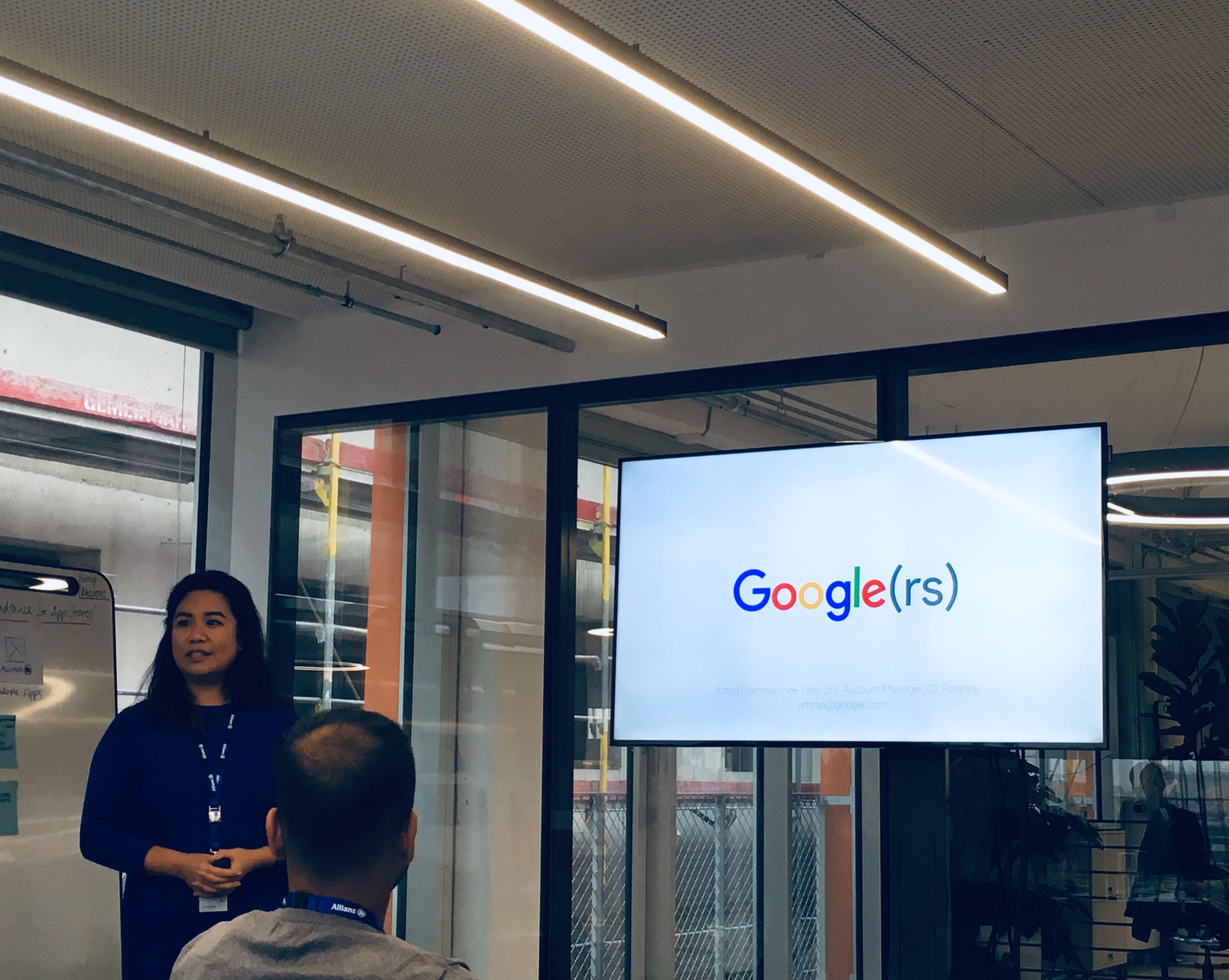 Astrid Hammel from Google presenting